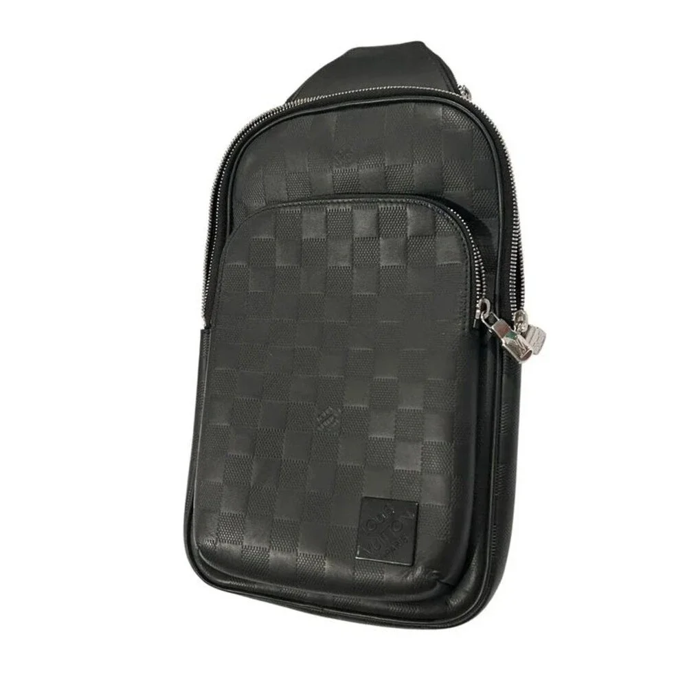 Louis Vuitton Damier Graphite Sling NM Damier Infini Leather Authentic